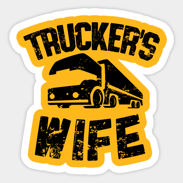 Trucker's wife (black) Sticker by nektarinchen